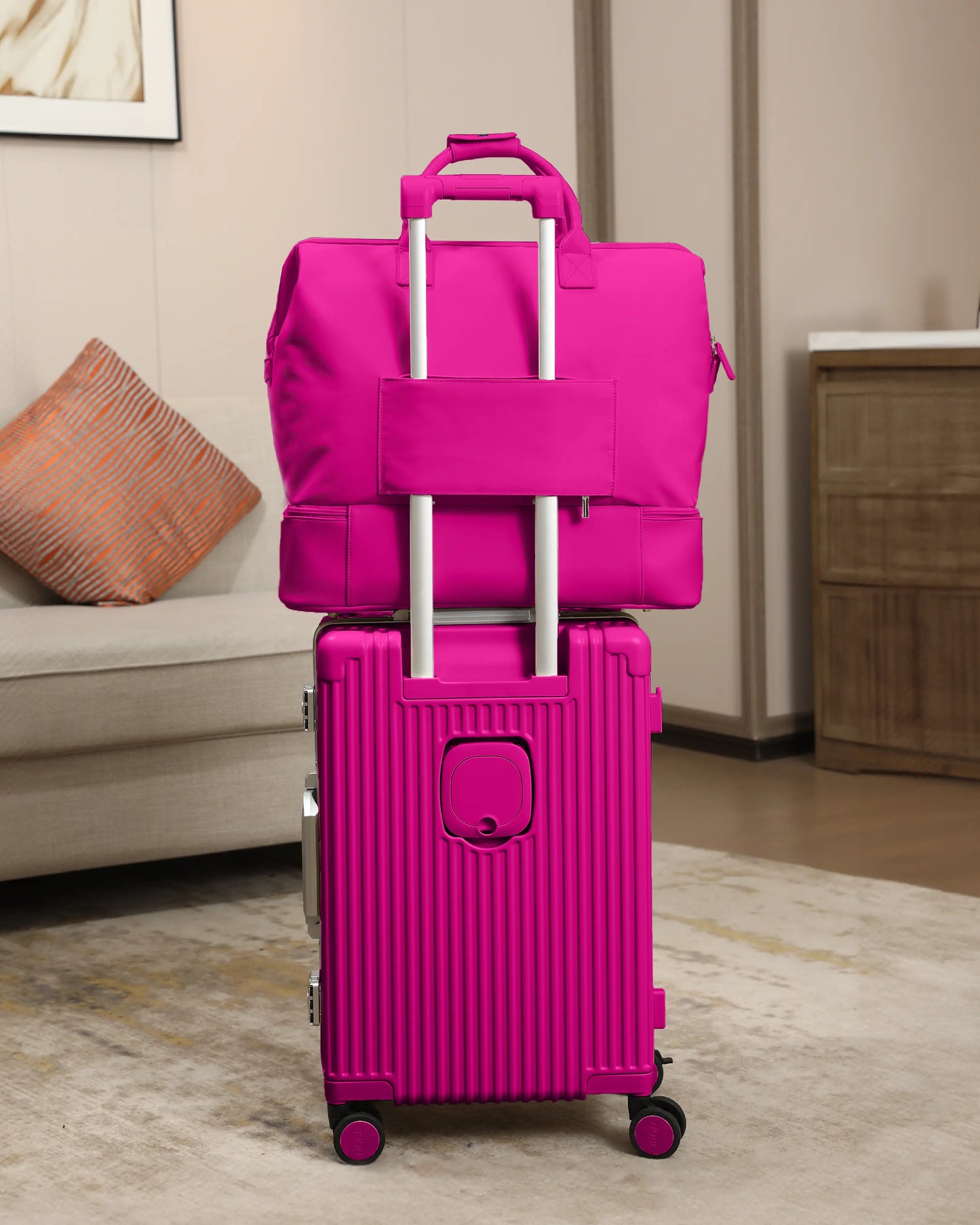 2-Piece Premium Travel Luggage Set – Weekender & Carry-On Bundle